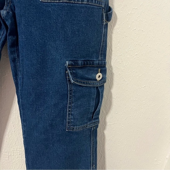 CELEBRITY ACE Junior Cargo Dark Wash “The Skater Jean” Size 11/30 Carpenter EUC - Picture 3 of 10
